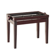 K&M 13751 Piano Bench Wooden Frame without Cushion Mahogany Glossy Finish