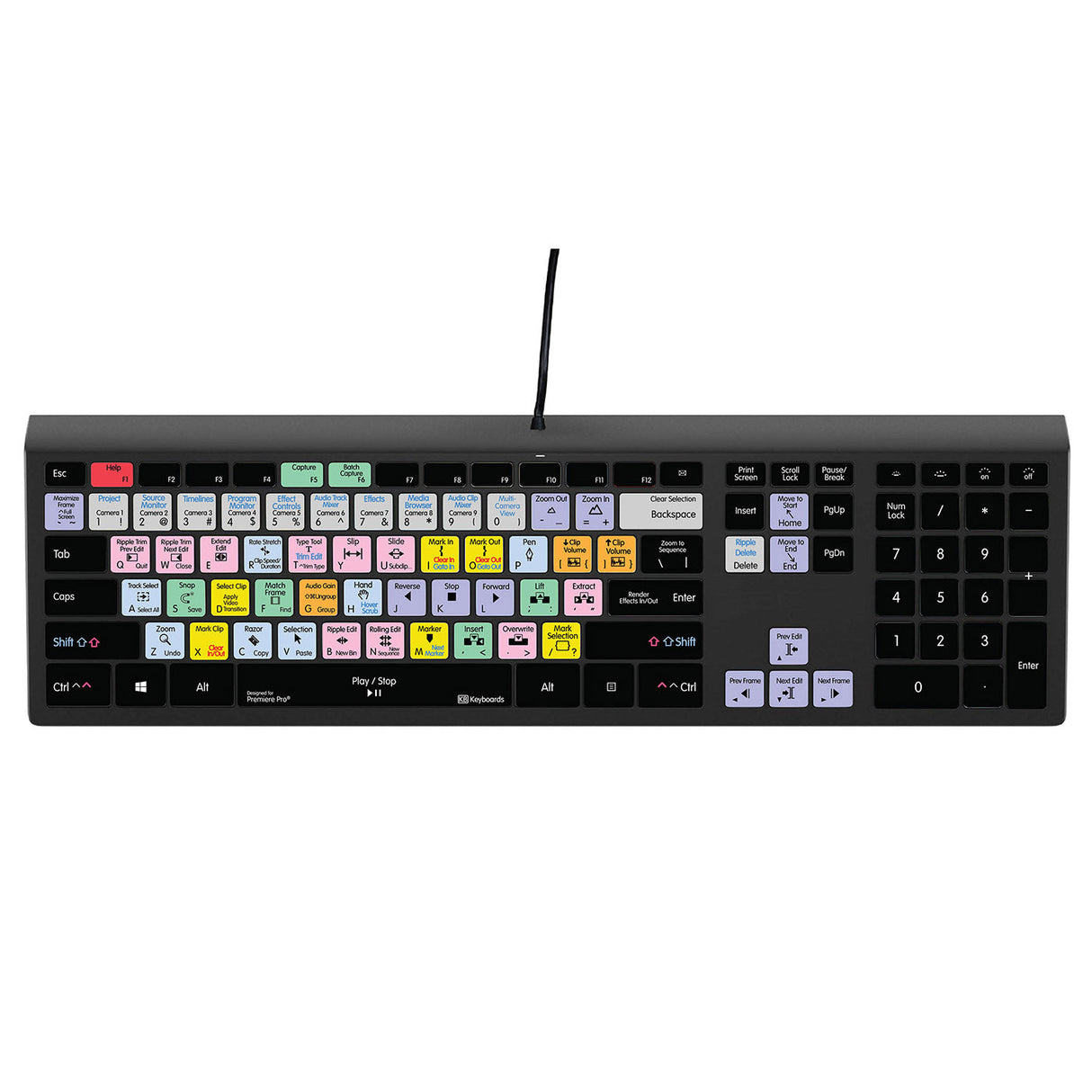 KB Covers Premiere Pro Backlit Keyboard, Windows, US English