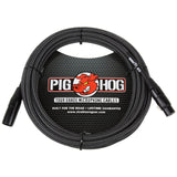 Pig Hog PHM30BKW Black and White Woven Microphone Cable 30ft XLR