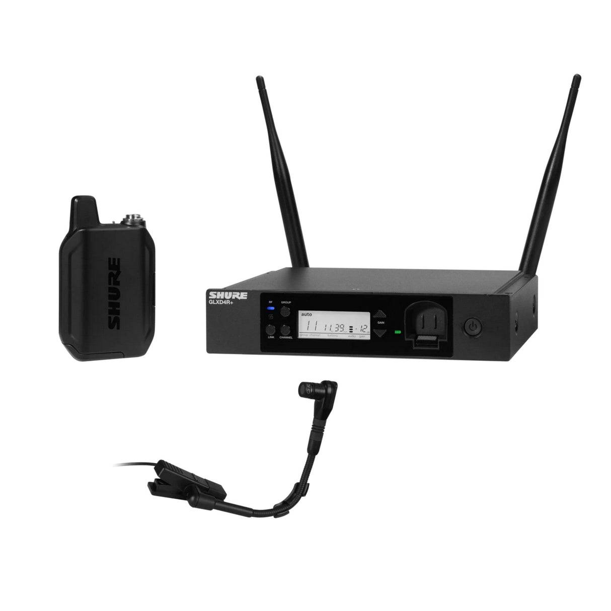 Shure GLXD14R+/B98 Digital Wireless BETA 98H Rack Microphone System, Z3 2.4, 5.8 GHz