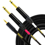 Mogami GOLD 3.5 2 TS3.5 TRS to Dual 1/4 TS Mono Phone Plug Cable - 3-Feet