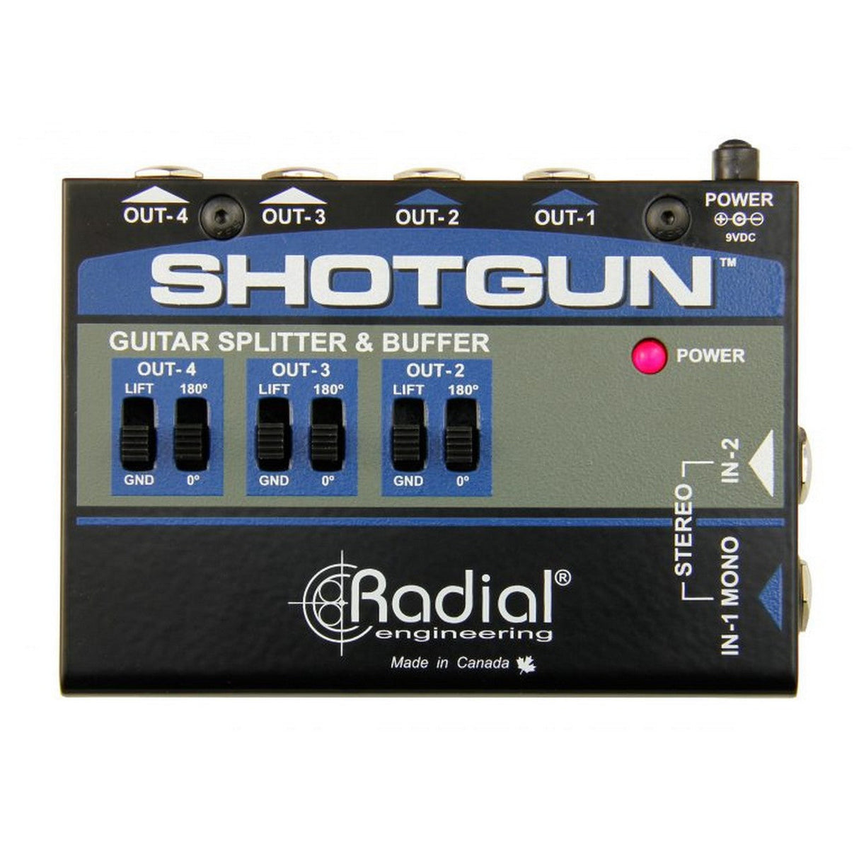 Radial Shotgun 4 Channel Instrument Buffer and Splitter