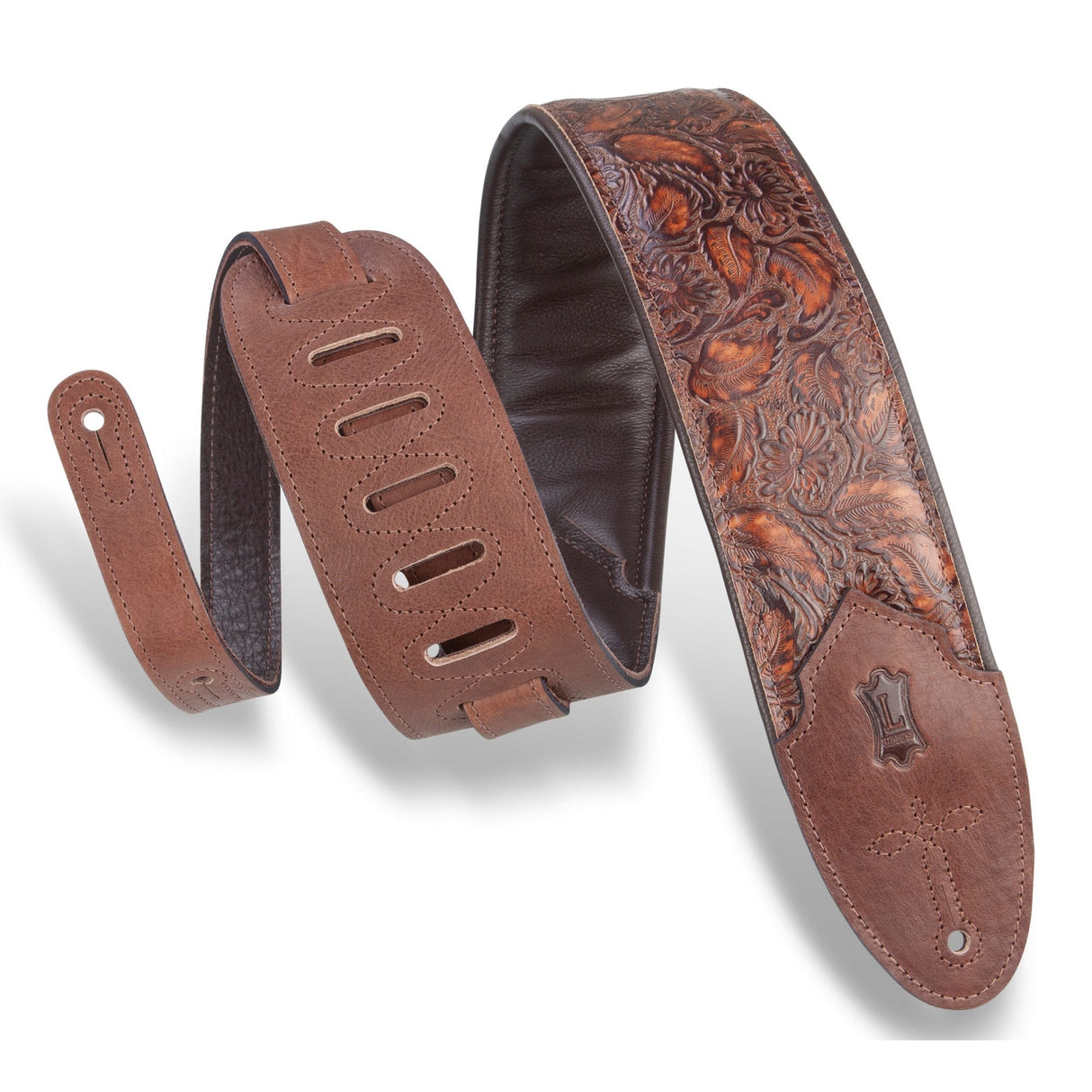 Levy's Sundance Line Geramium Whiskey Guitar Strap, Brown