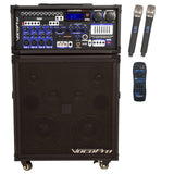 VocoPro CHAMPION-REC-9 4-Channel Multi-Format Portable PA System 200W