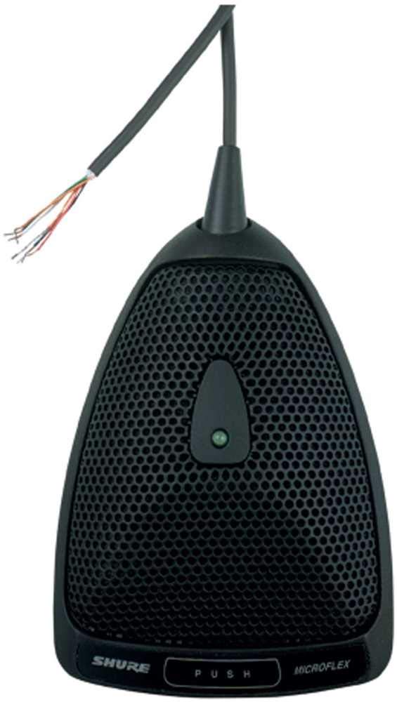 Shure MX392BE/S Condenser Boundary Microphone with Built-In Preamp and Bottom Exit Cable, Supercardioid