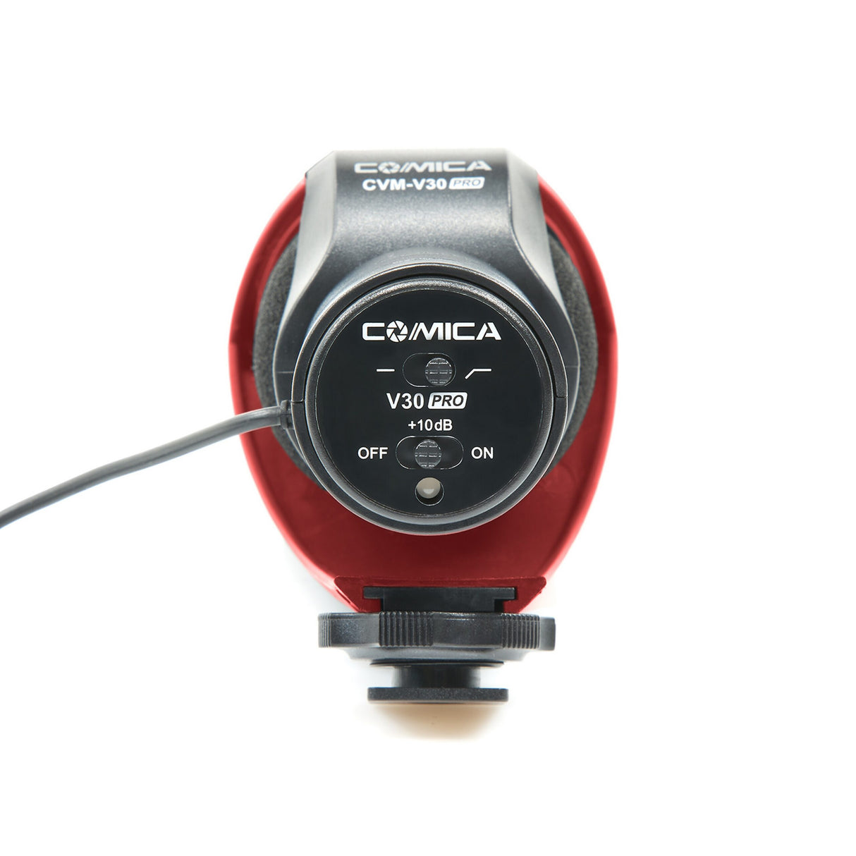 Comica CVM-V30-PRO-R Supercardioid Shotgun Microphone with3.5mm Jack, Red