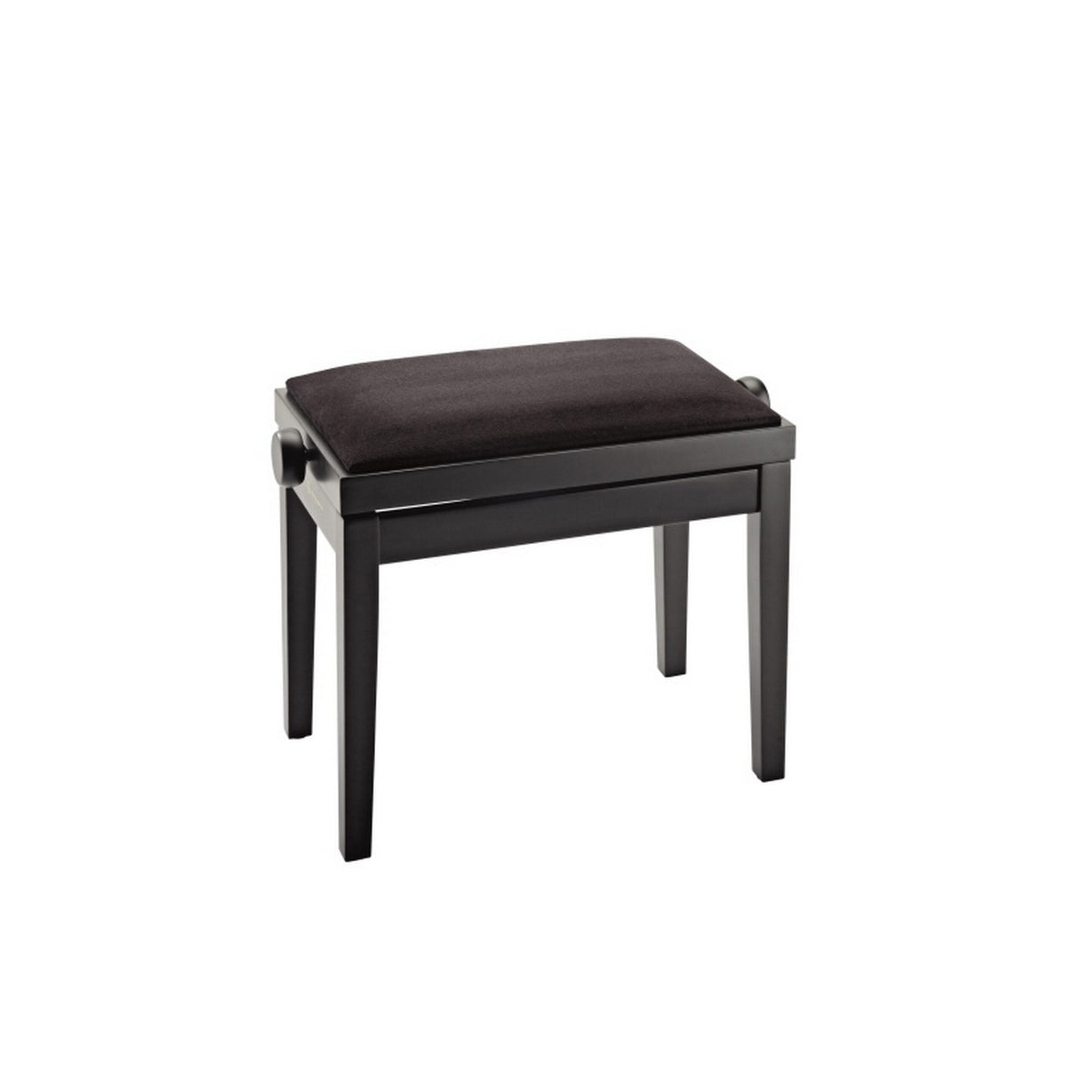 K&M 13900 Piano Bench Black Matt Finish Bench Black Velvet seat