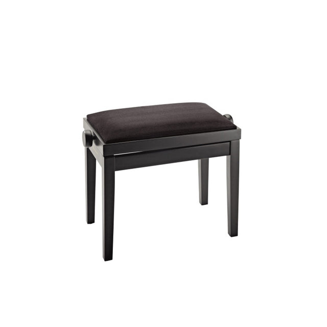 K&M 13900 Piano Bench Black Matt Finish Bench Black Velvet seat