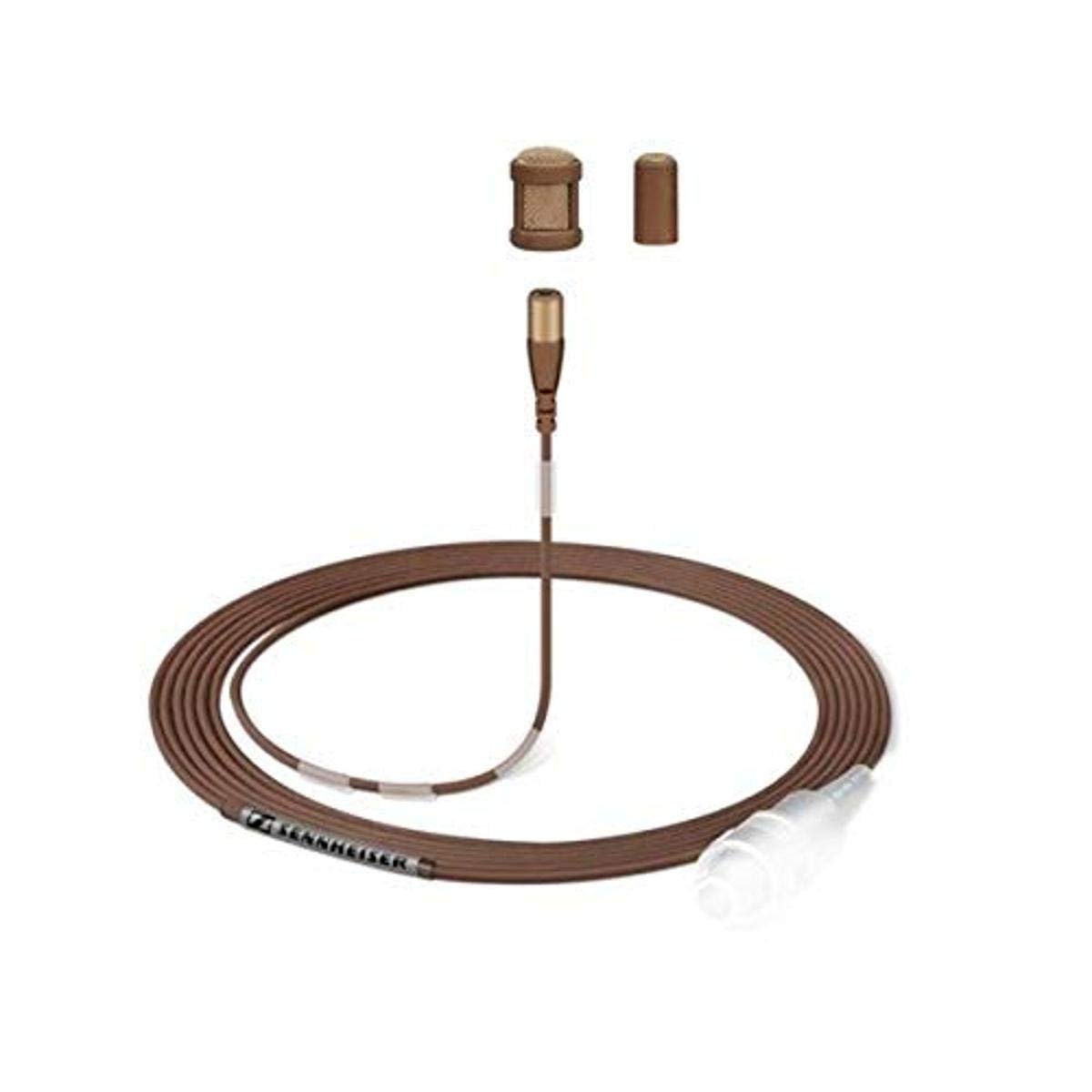 Sennheiser MKE 1-4-2 Miniature Omni-Directional Clip-On Lavalier Microphone with 3-Pin SE Connector, Brown