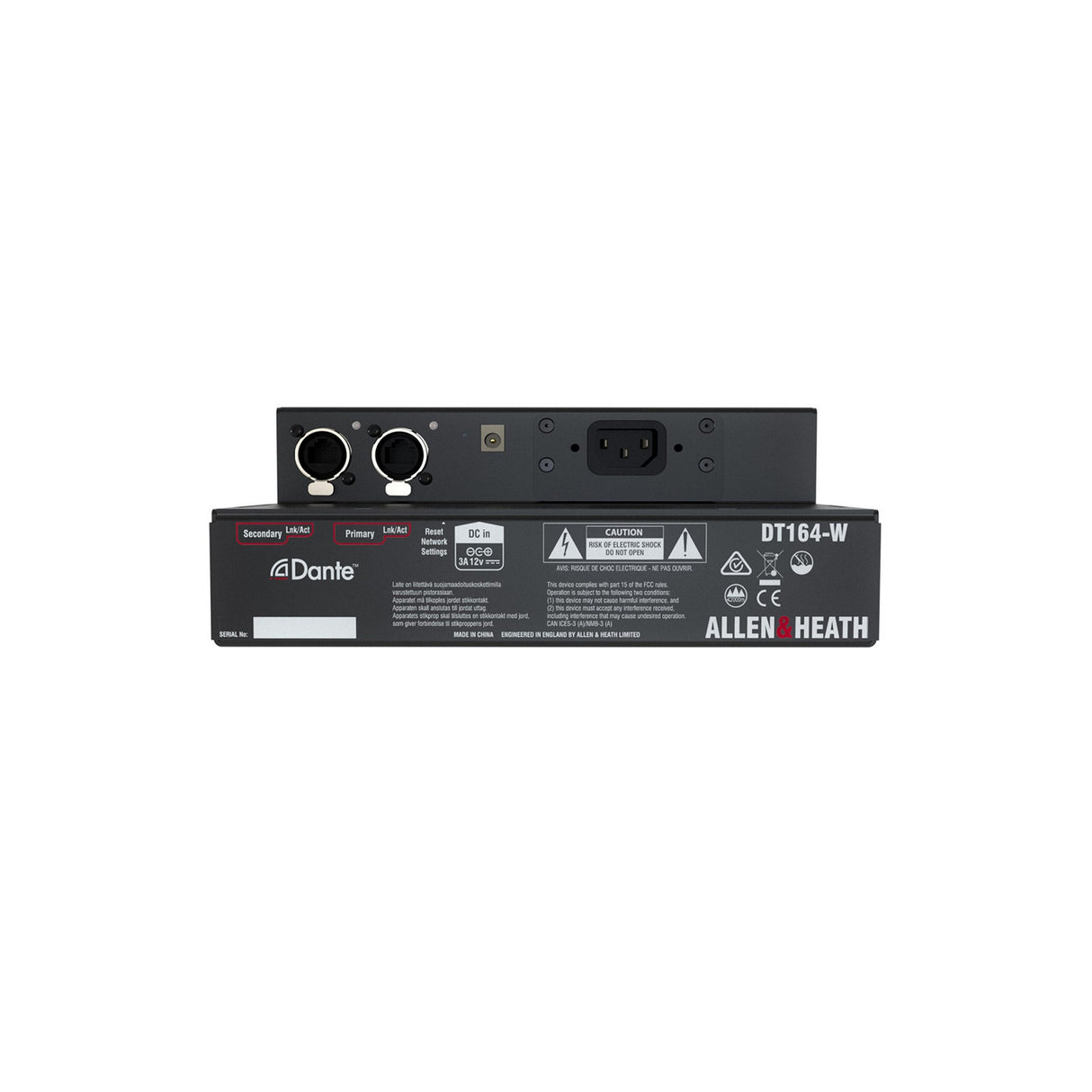 Allen & Heath DT164-W 16 XLR Input / 4 XLR Output Dante I/O Expander