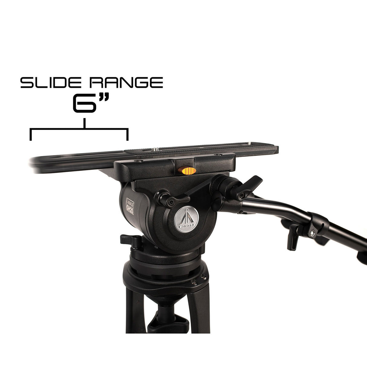 E-Image EI-GH20-KIT GH20 Fluid Head with AT7903 Tripod Pedestal and EI-7004B Dolly