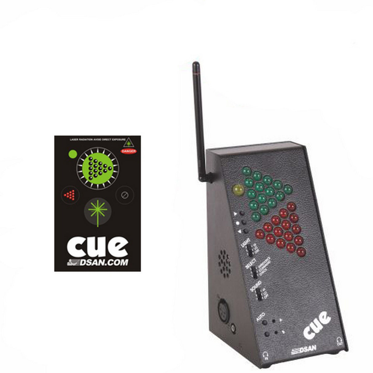 DSAN PC-SYS-AS4 PerfectCue System Cue Light and Sound Signaling System with 4-Command Button Transmitter (PC-433BP-SYS)