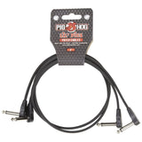 Pig Hog PHLSK2BK Lil’ Pigs 2ft Low Profile Patch Cables 2-Pack