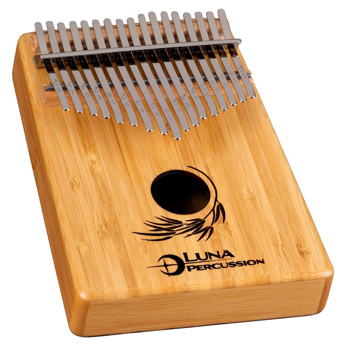 Luna Guitars Bamboo 17-Key Kalimba, Key of B