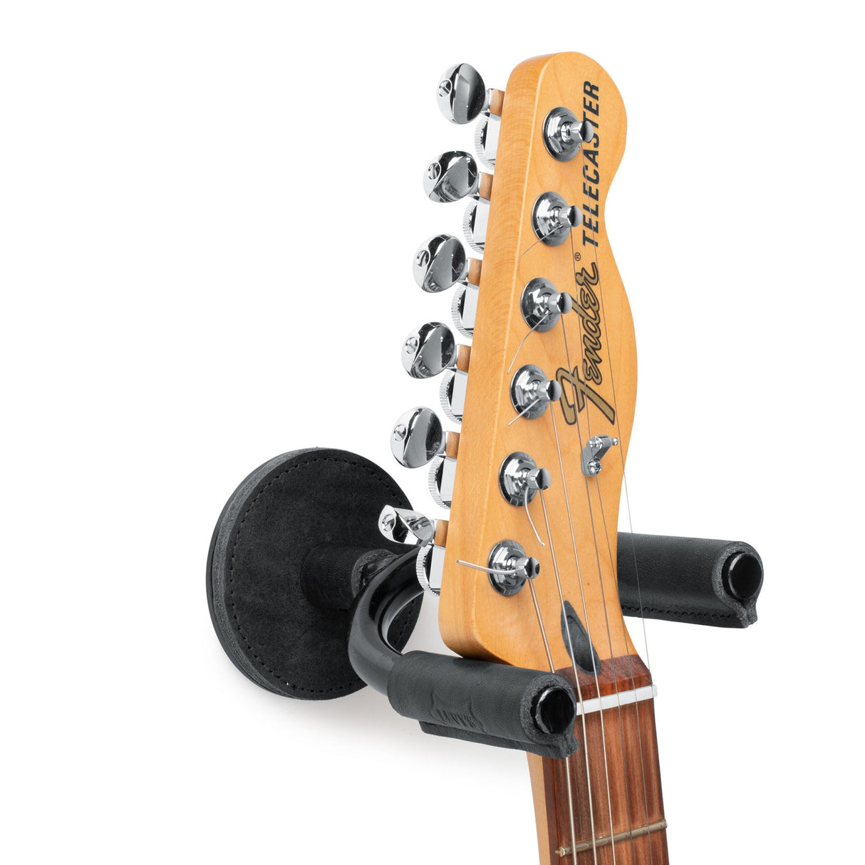 Levy's Black Forged Guitar Hanger with Black Leather