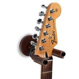 Levy's Black Forged Guitar Hanger with Brown Leather