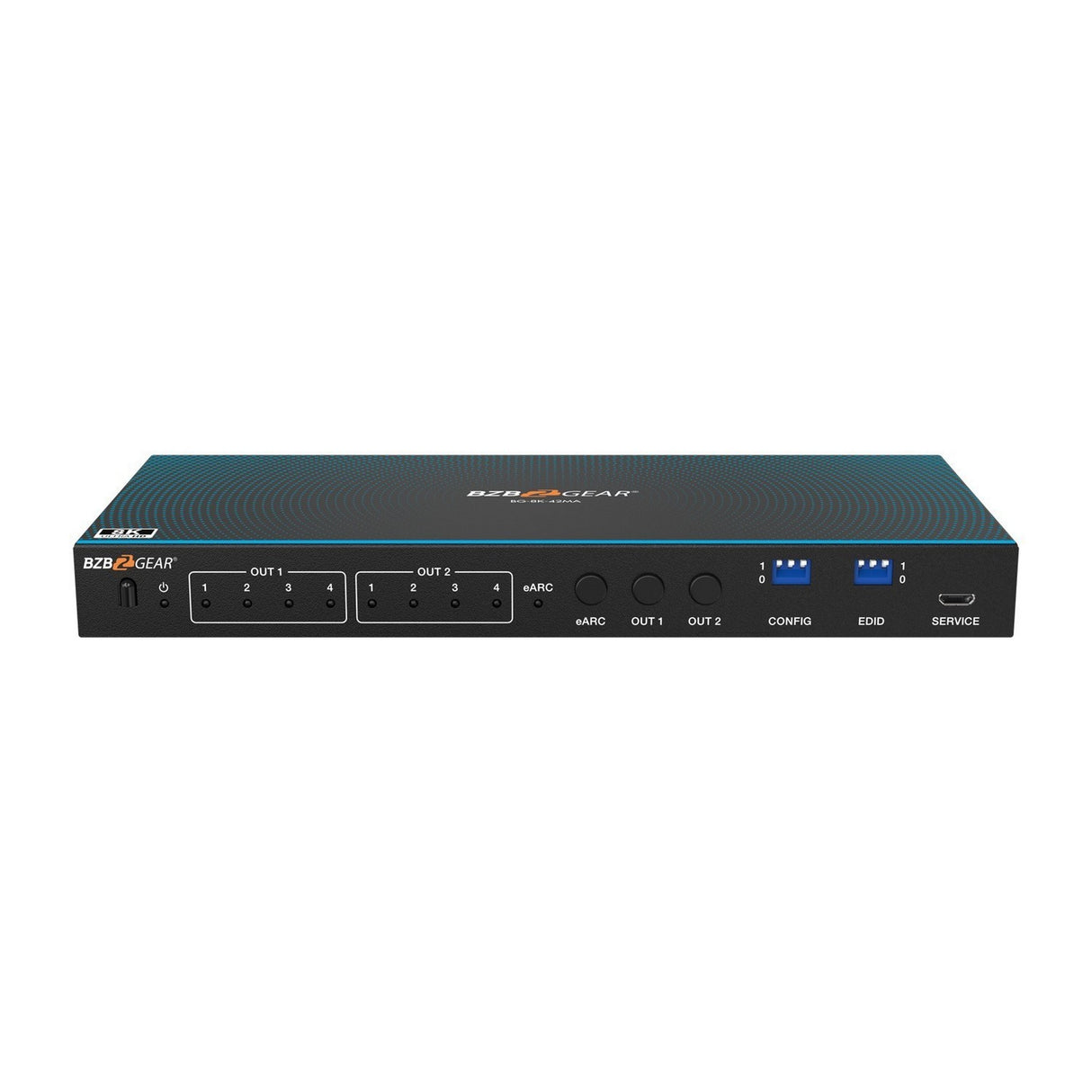 BZBGEAR BG-8K-42MA 4×2 8K UHD HDMI 2.1 Matrix Switcher with Audio De-embedder