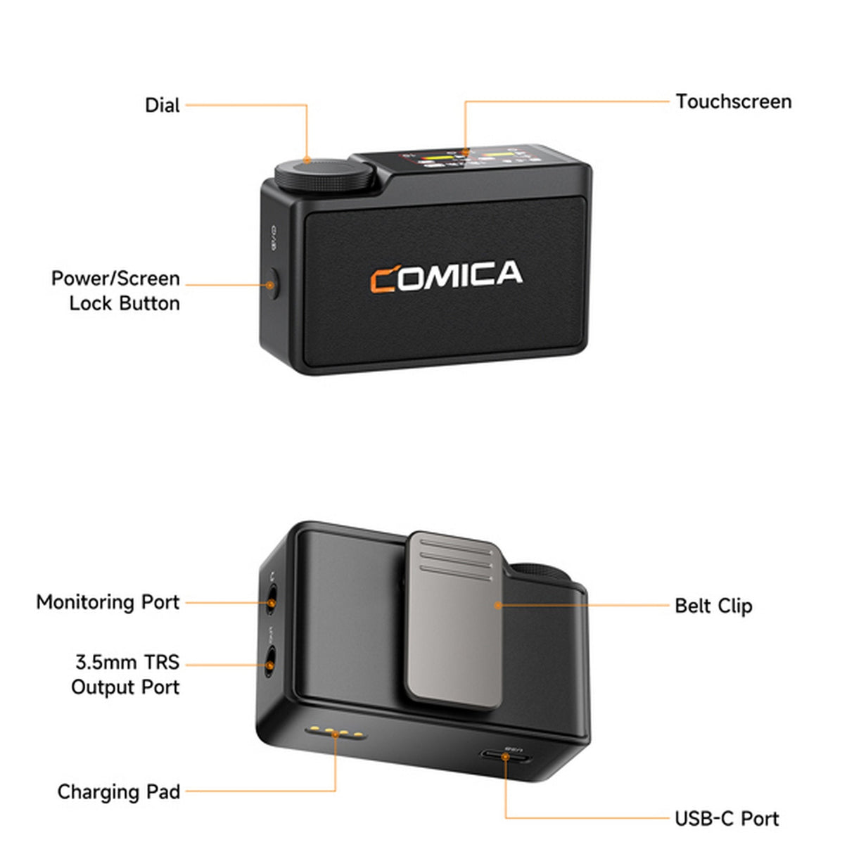 COMICA BooMax 2.4G On-Board Recording Wireless Microphone System