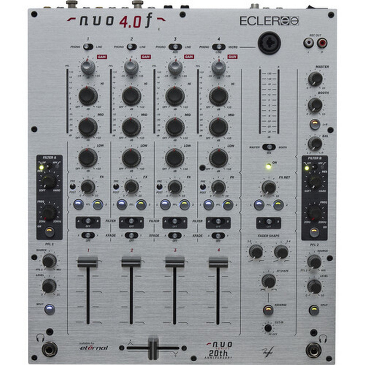 Ecler NUO4.0F 4-Channel Analog DJ Mixer