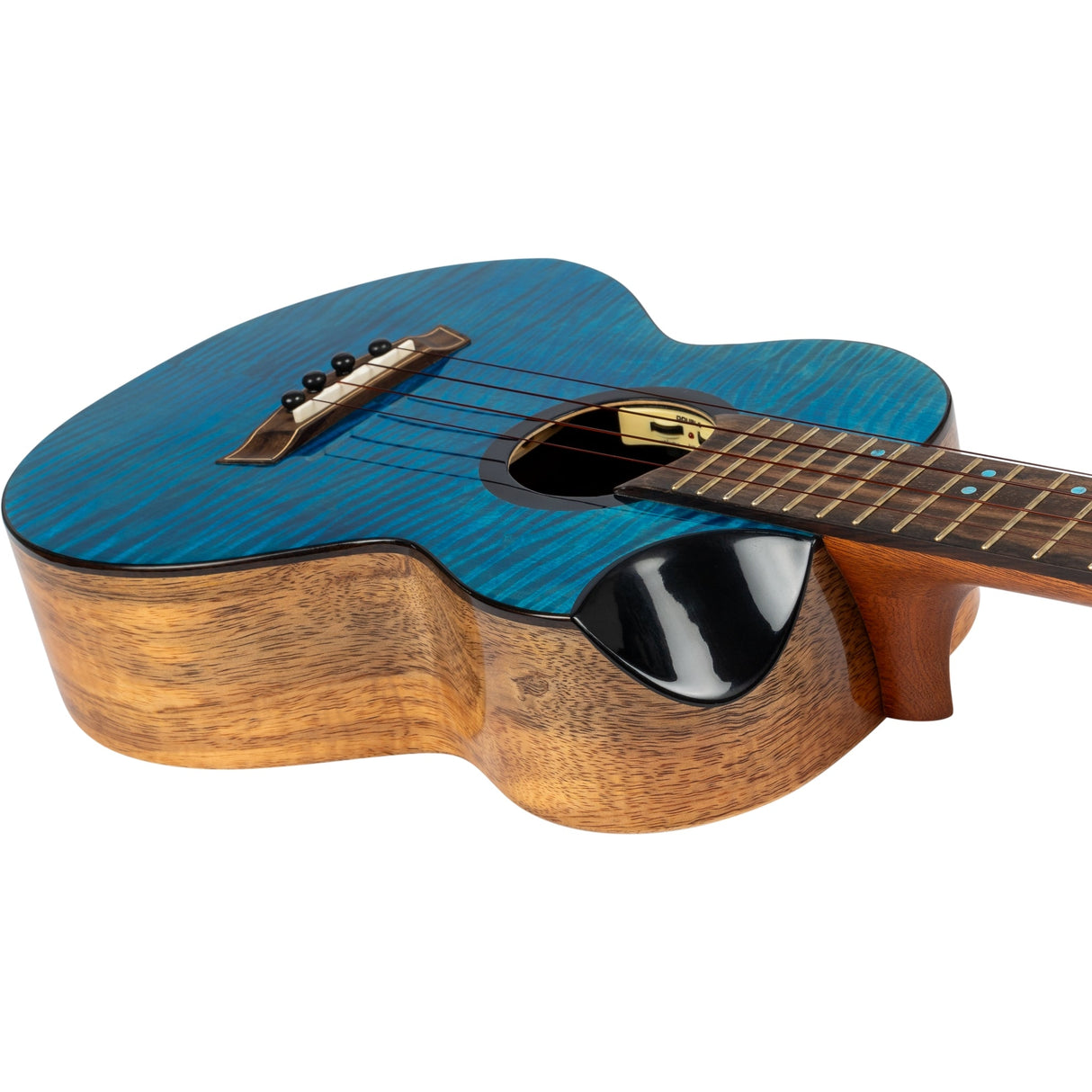 Flight Comet EQ-A Tenor Solid Flamed Maple Rosewood Ukulele, Blue