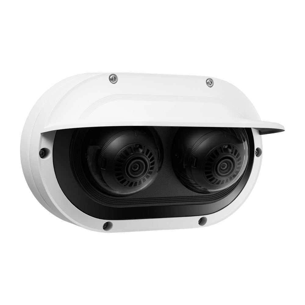 Hanwha PNM-7082RVD P-Series 2MP IR Outdoor Vandal-Rated WDR IP Dome Camera, 3-6mm Lens, White