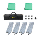 Ikan BD-13F-GRN-F Portable Panoramic Chroma Key Backdrop with Ground Cloth Green