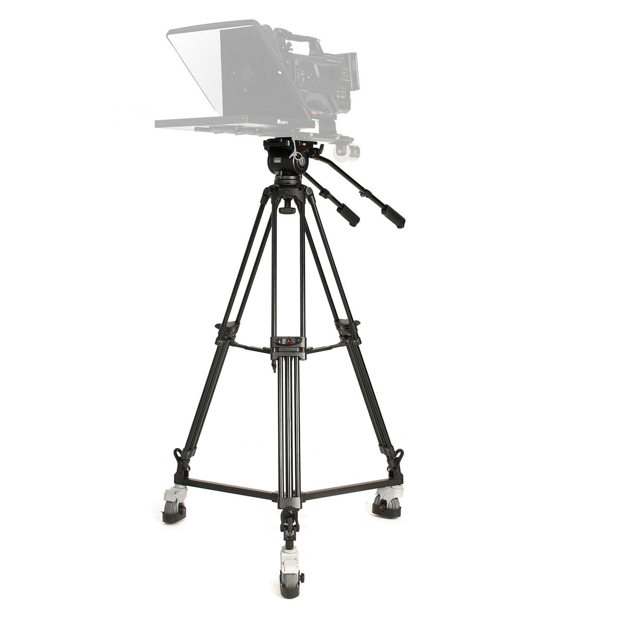 Ikan EG20A2D 2-Stage Aluminum 100mm Fluid Head Tripod and Dolly Kit with Counterbalance