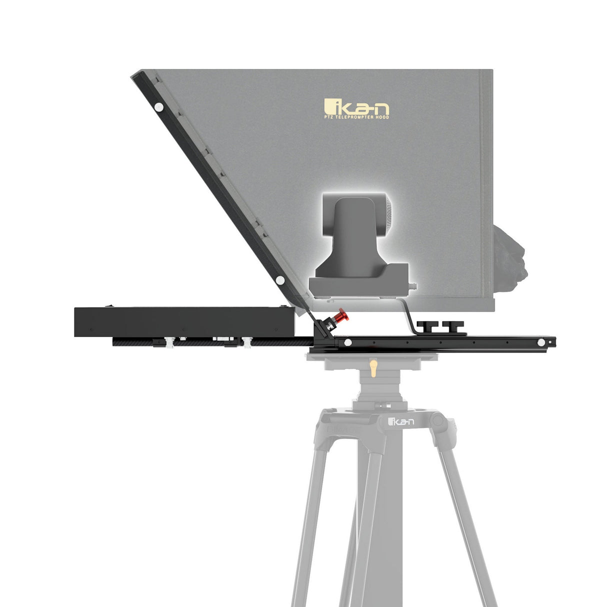 Ikan PT419W-PTZ-NDI-TK Aura 19-Inch POE++ PTZ NDI Teleprompter with Full Encoding/Decoding IP Tally Light and Travel Kit