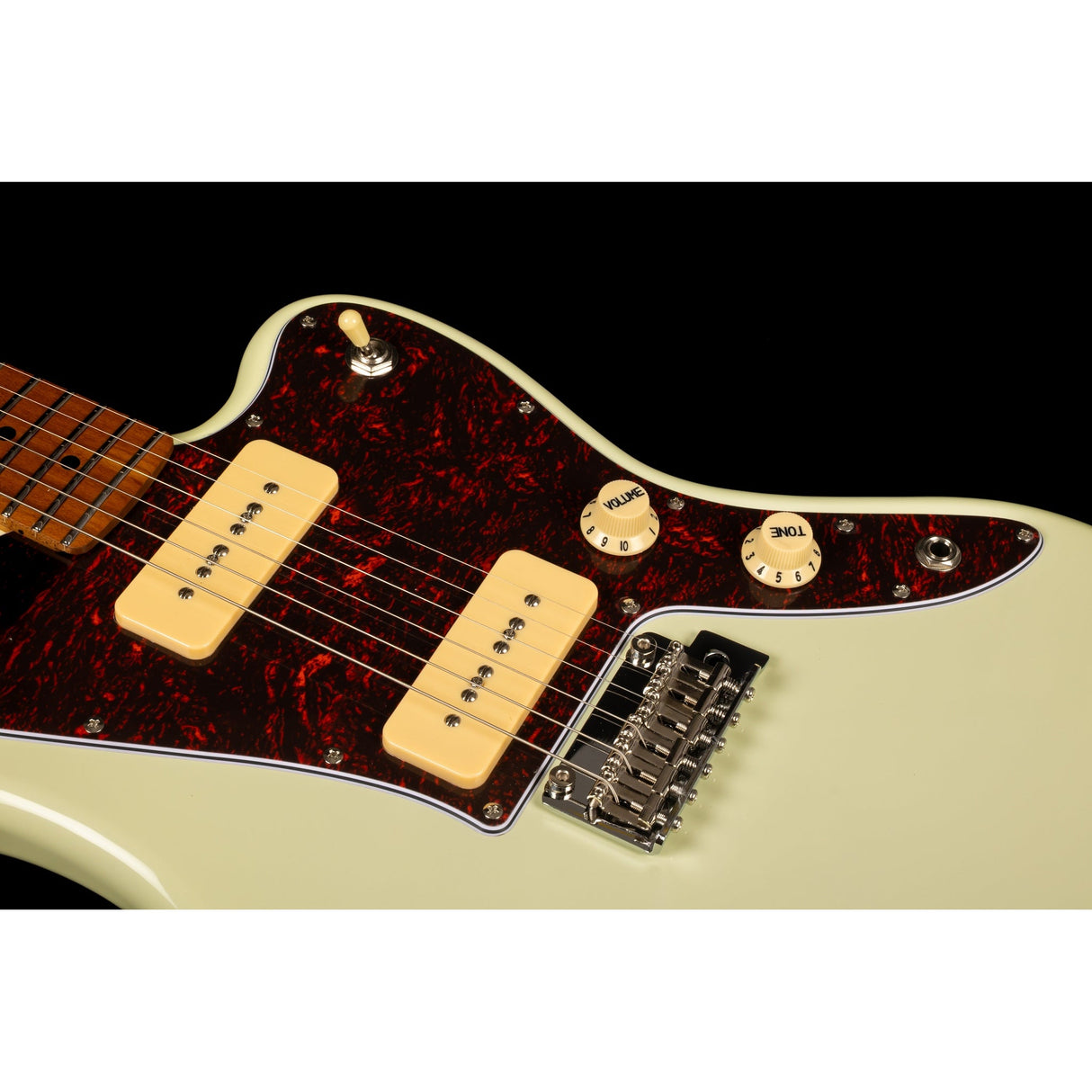 Jet Guitars JJ-300 P90 OW Electric Guitar, Olympic White Finish