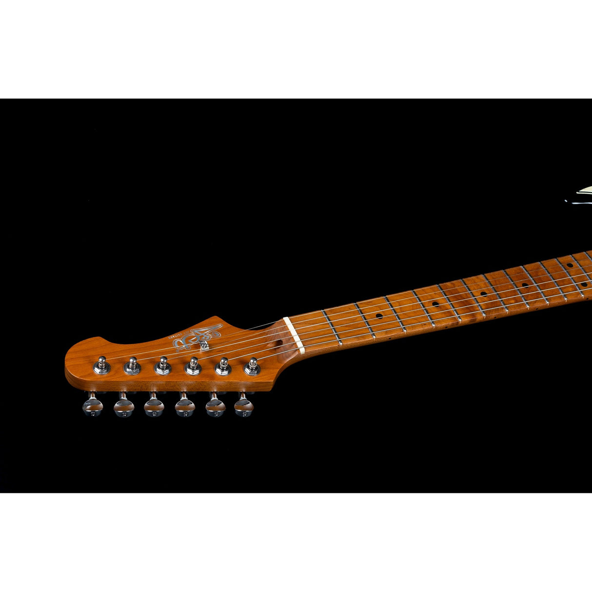 Jet Guitars JS-300 Mini Roasted Maple Electric Guitar, Black Finish