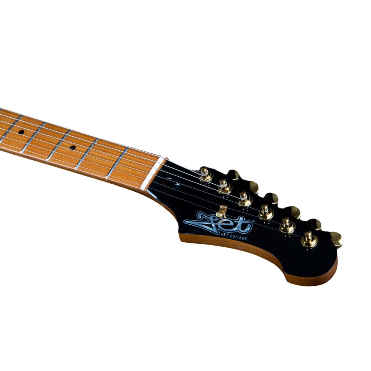 JET Guitars JS-400 BK G HSS Basswood Body Electric Guitar with Gold Hardware