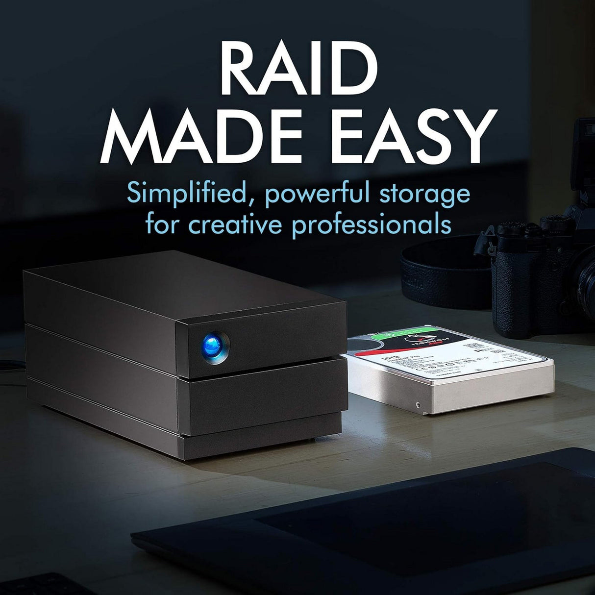 LaCie big 2-Bay USB 3.1 Type-C RAID Array, 48TB
