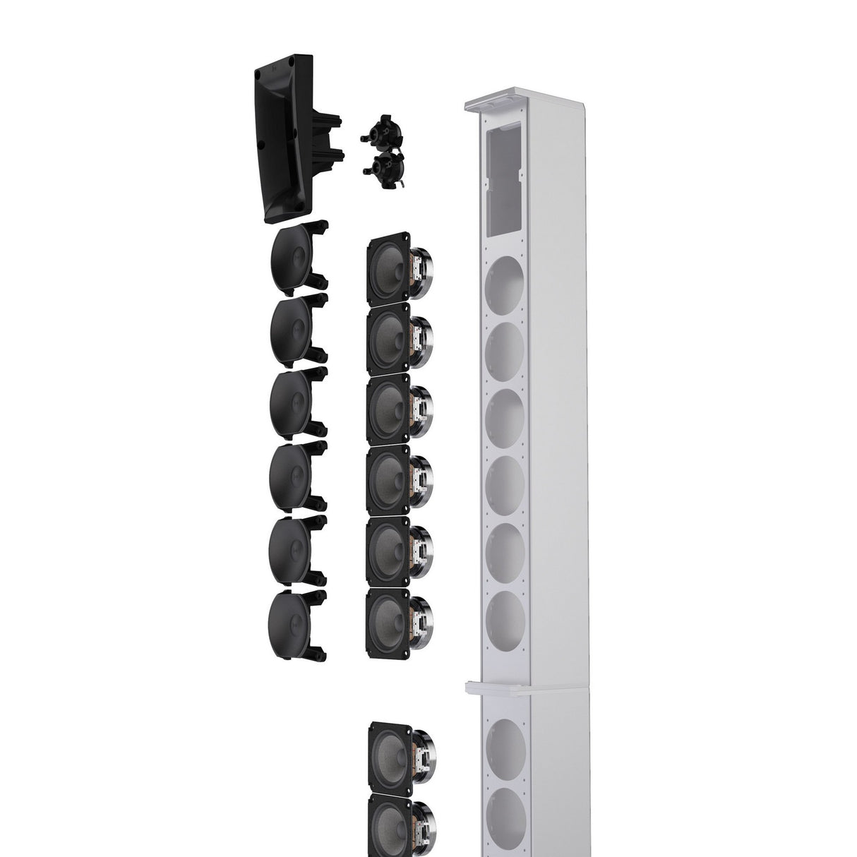 LD Systems MAUI 28 G3 W Compact Cardioid Column PA System, White
