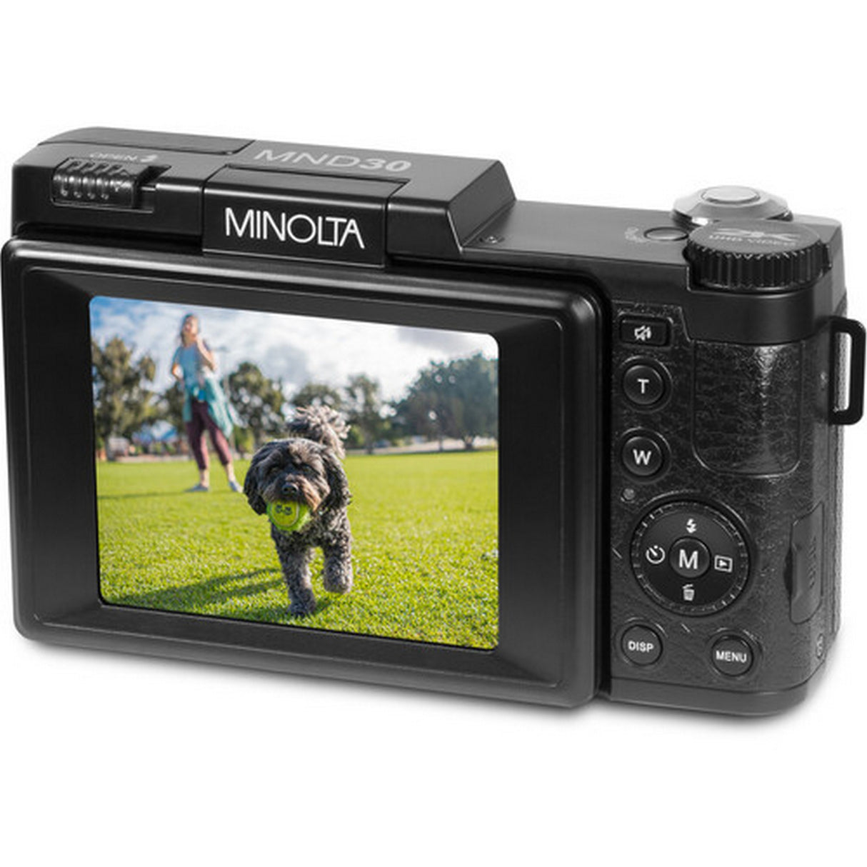 Minolta MND30 30 MP 2.7K Ultra HD Digital Camera, Black