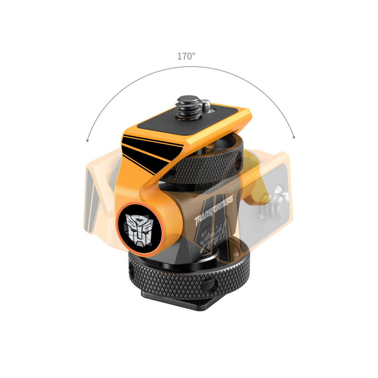 SmallRig 5519 Swivel and Tilt Adjustable Monitor Support with Cold Shoe, BumbleBee Edition