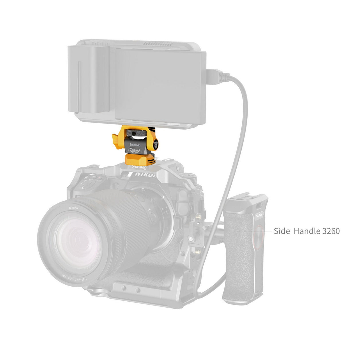 SmallRig 5520 Adjustable Monitor Support Compatible with ARRI, BumbleBee Edition