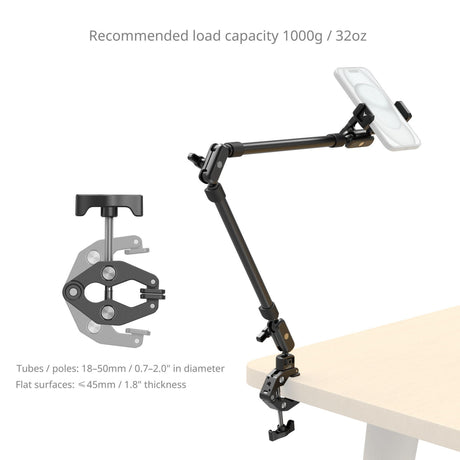SmallRig 5625 Desktop Magic Arm with Crab-Shaped Clamp Kit