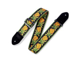 Levy's Rosa Guitar Strap, Yellow, Gold, Green, Black