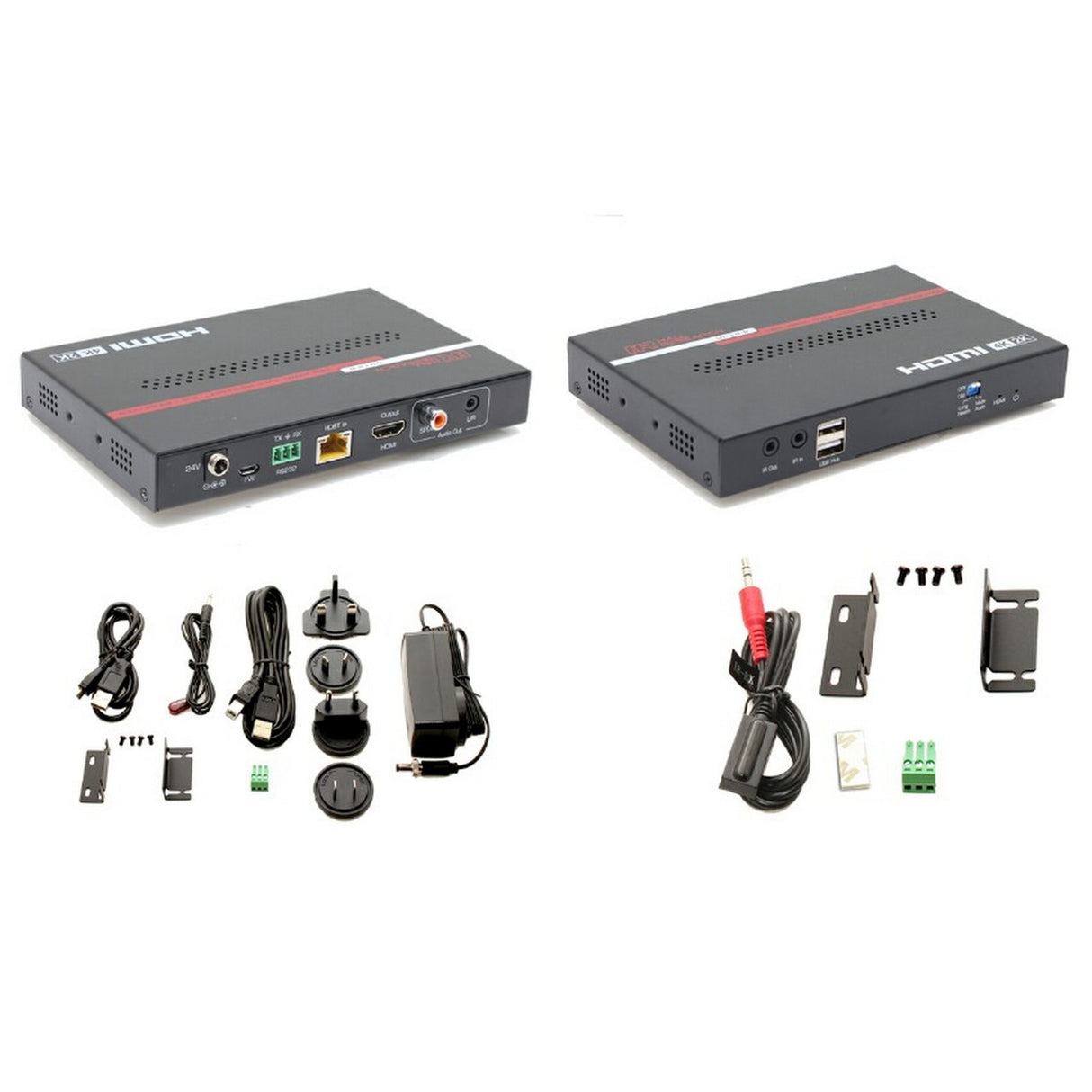 Hall Technologies UH18-R 4K Video and USB HDBaseT 2.0 Extender, Receiver