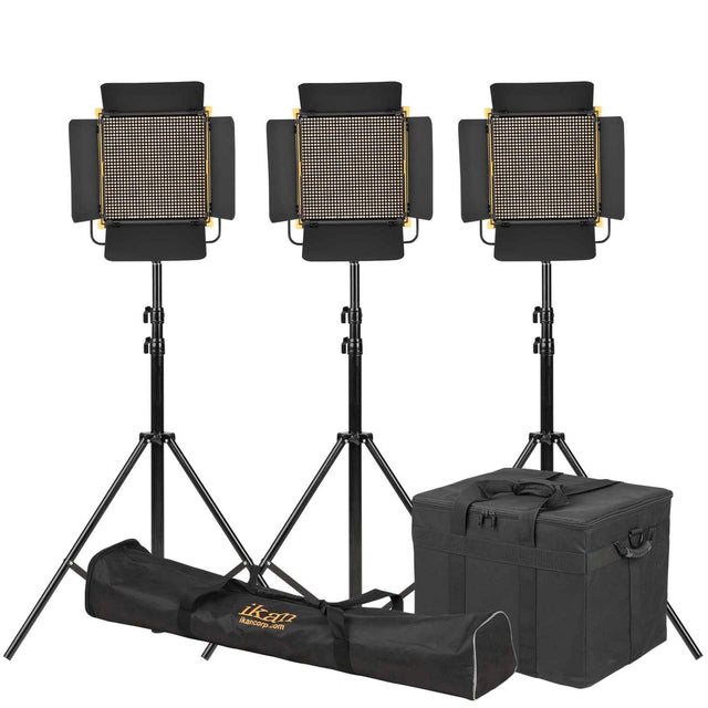 Ikan OYB10-3PT-KIT Onyx 1 x 1 Bi-Color 3-Point LED Light Kit