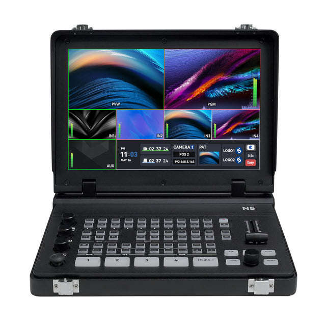 Sprolink NeoLIVE N5 laptop live streaming switcher with 10.1in touchscreen