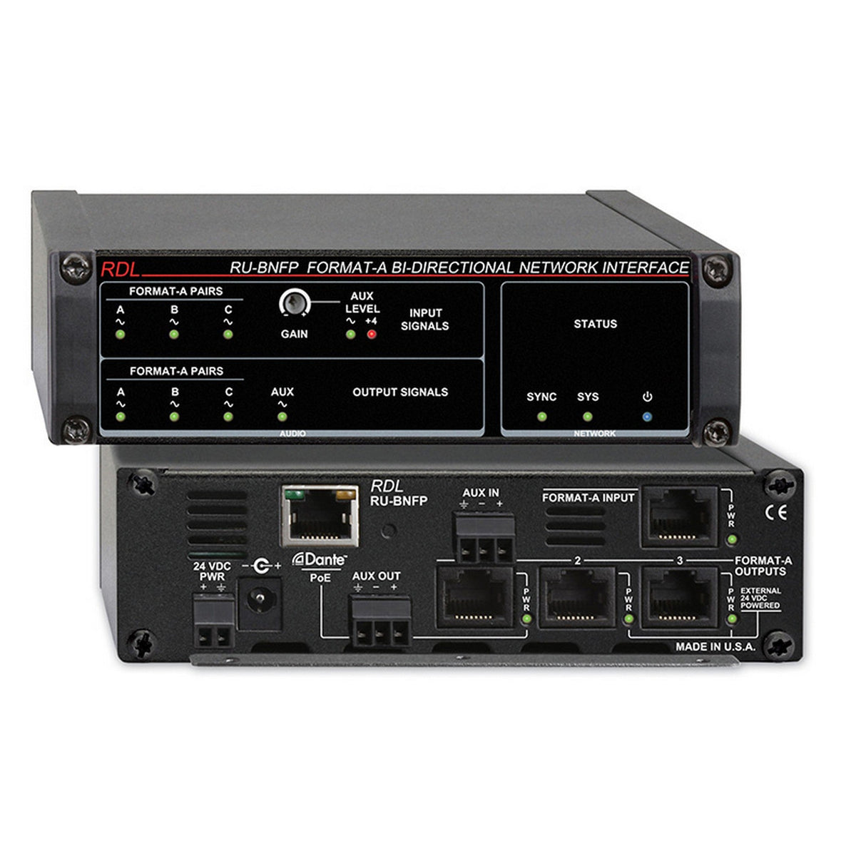 RDL RU-BNFP Format-A Bi-Directional Network Interface, PoE