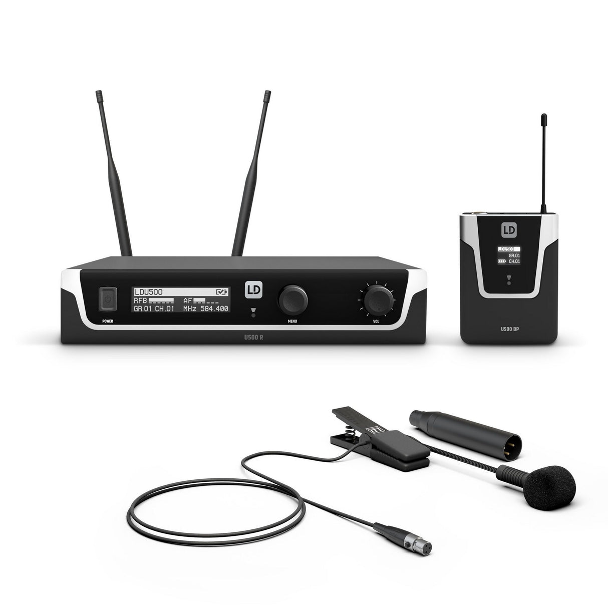 LD Systems U505 BPW Wireless Microphone System with Bodypack and Brass Instrument Microphone, 584-608 MHz