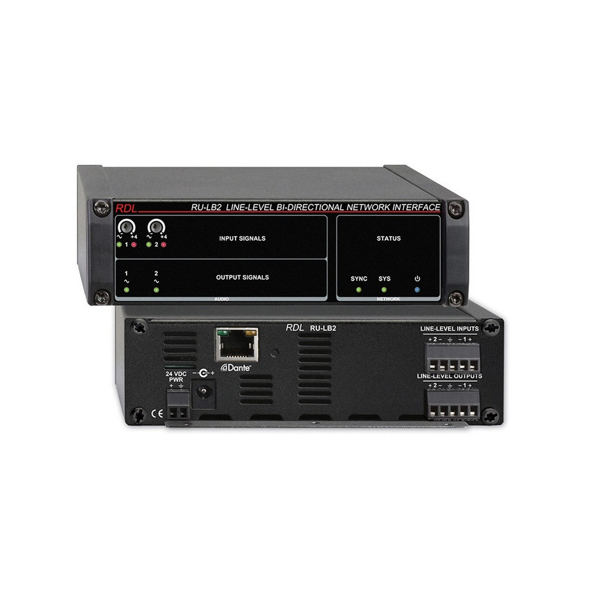 RDL RU-LB2 Line-Level Bi-Directional DANTE Network Interface