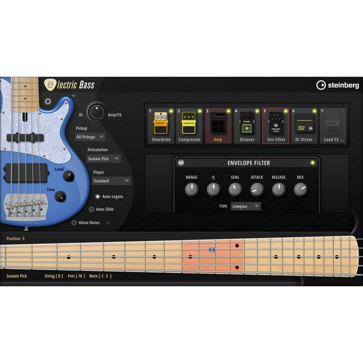 Steinberg Electric Bass Virtual Bass Guitar Instrument for HALion