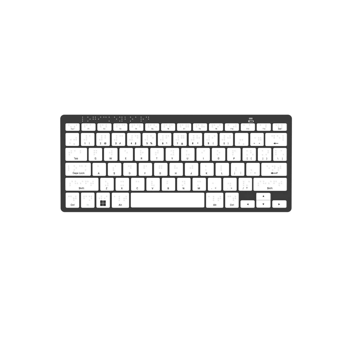 Logickeyboard Braille Bluetooth PC Keyboard, US English