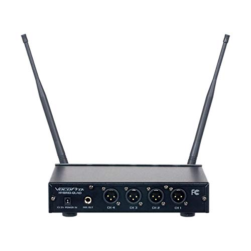 VocoPro Digital-QUAD-B2 4-Channel UHF Digital Wireless Headset and Lapel Microphone System Frequency B2