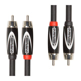 Roland RCC-3-2R2R 36 Inch Low Capacitance Interconnect Dual RCA Jack Black Series Heavy Duty Instrument Cable