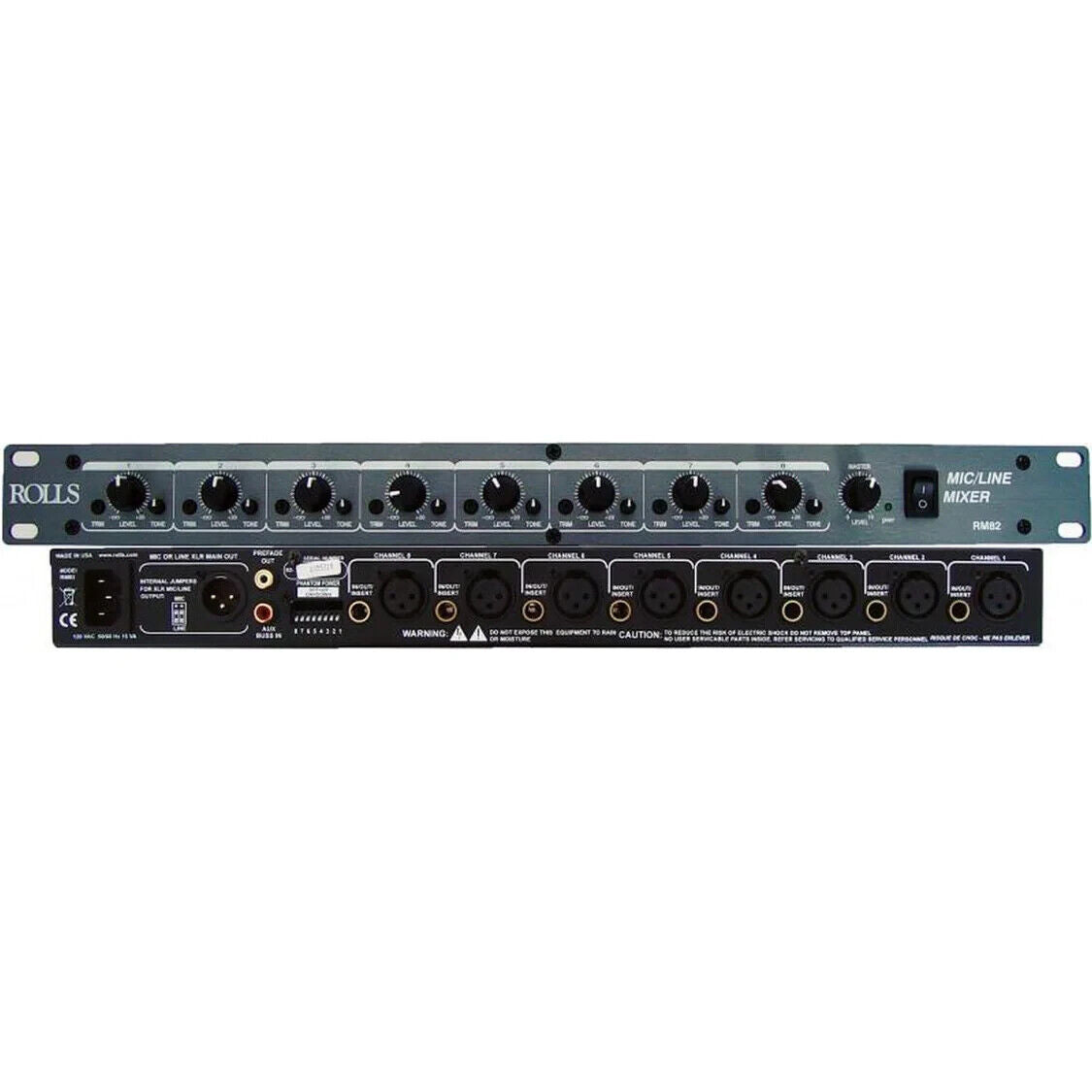 Rolls RM82 8 Channel Mic/Line Mixer