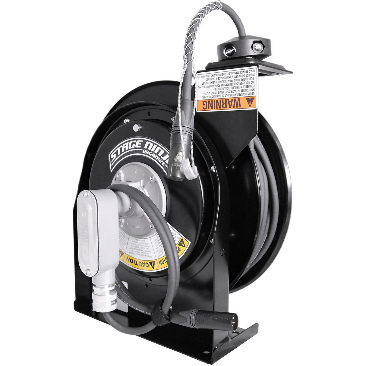 Stage Ninja XLR-50-CT Performance Series Retractable Female XLR Cable Reel 50-Foot